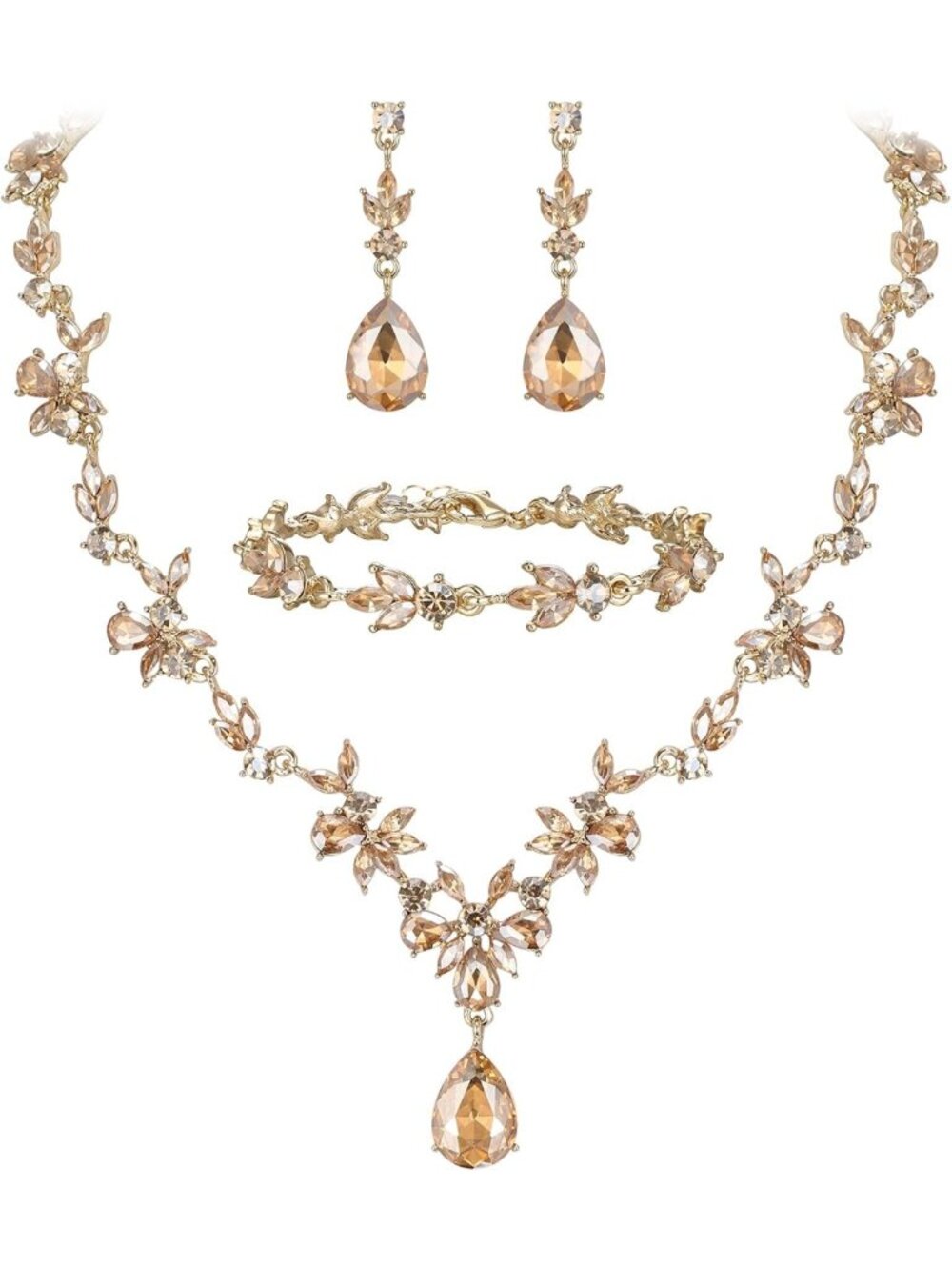 Stunning Crystal Wedding Jewelry Set for Women | Elegant Bridal Accessories